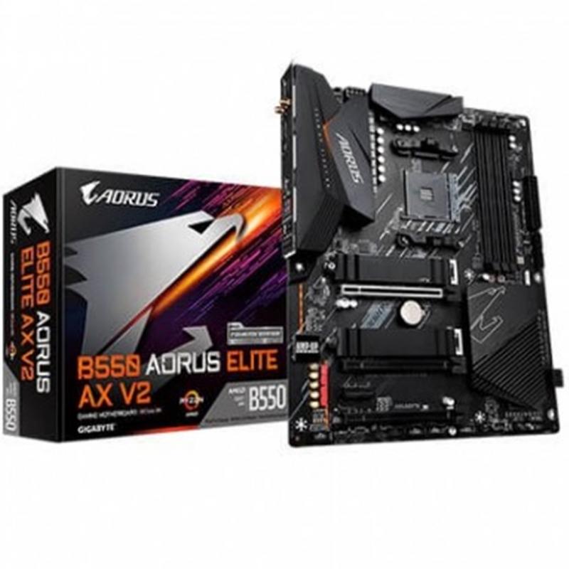 Placa base gigabyte am4 b550 aorus elite ax v2 atx -  4xddr4 -  4xsata6 -  1xusb - c -  1xusb 3.2 -  2xusb 2.0 - Imagen 1