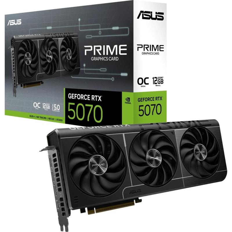 Tarjeta grafica asus prime rtx 5070 12gb gddr7 - 3x dp - 1x hdmi pci express 5.0