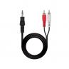 Cable audio nanocable 1xjack 3.5 to 2xrca 1.5m - Imagen 1