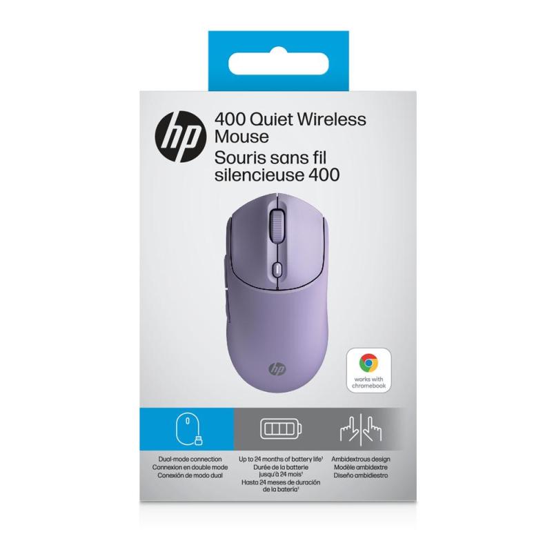 Raton inalambrico hp 400 dual morado