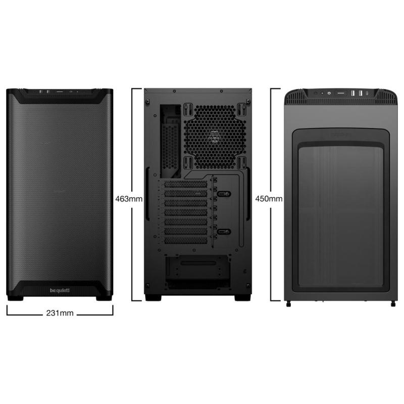 Caja ordenador bequiet pure base airflow 501 atx negra