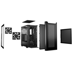 Caja ordenador bequiet pure base airflow 501 atx cristal templado negra