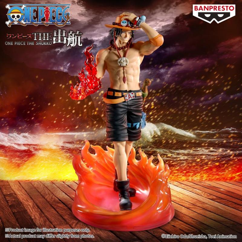 Figura banpresto one piece the shukko logia portgas d.ace special edition