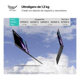 Portatil lg gram pro 16zd90sp - a.ax78b u7 - 155h - 32gb - ssd 1tb - rtx 3050 - 16 pulgadas - freedos