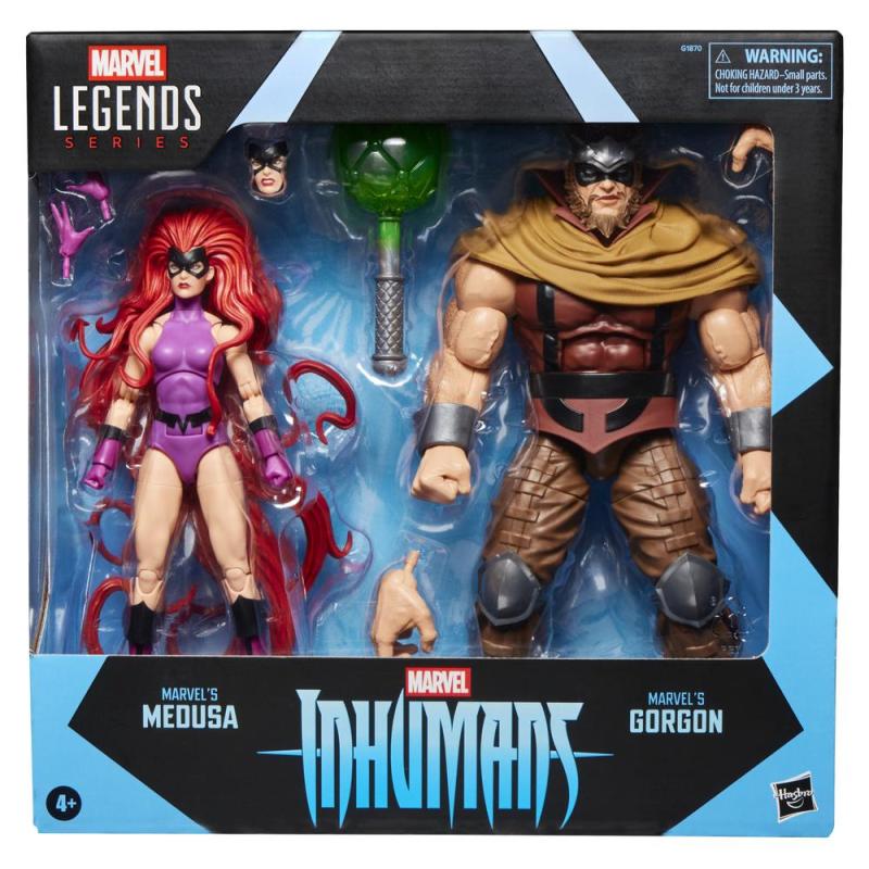Pack 2 figuras hasbro marvel legends series inhumans marvel's medusa & marvel's gorgon