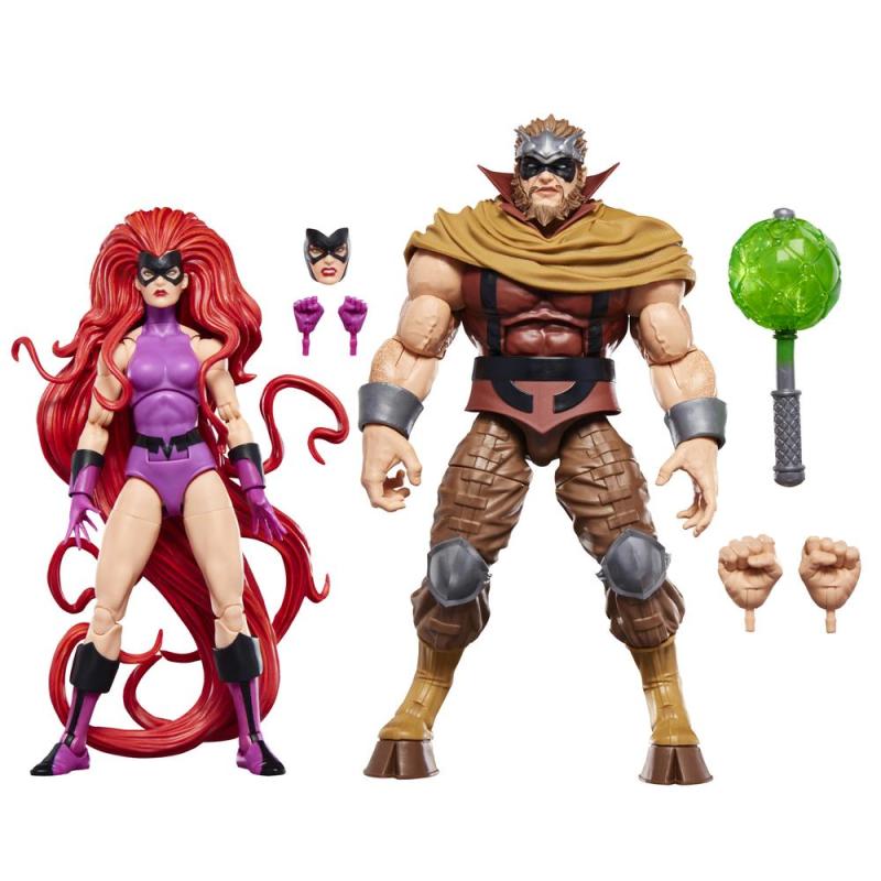 Pack 2 figuras hasbro marvel legends series inhumans marvel's medusa & marvel's gorgon