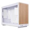 Caja ordenador gaming lian li a3 matx cristal templado madera blanca