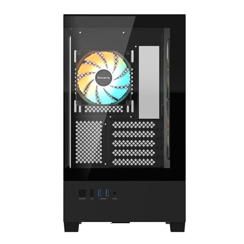 Caja ordenador gaming gigabyte aorus c201b ice matx vidrio usb 3.2 negra