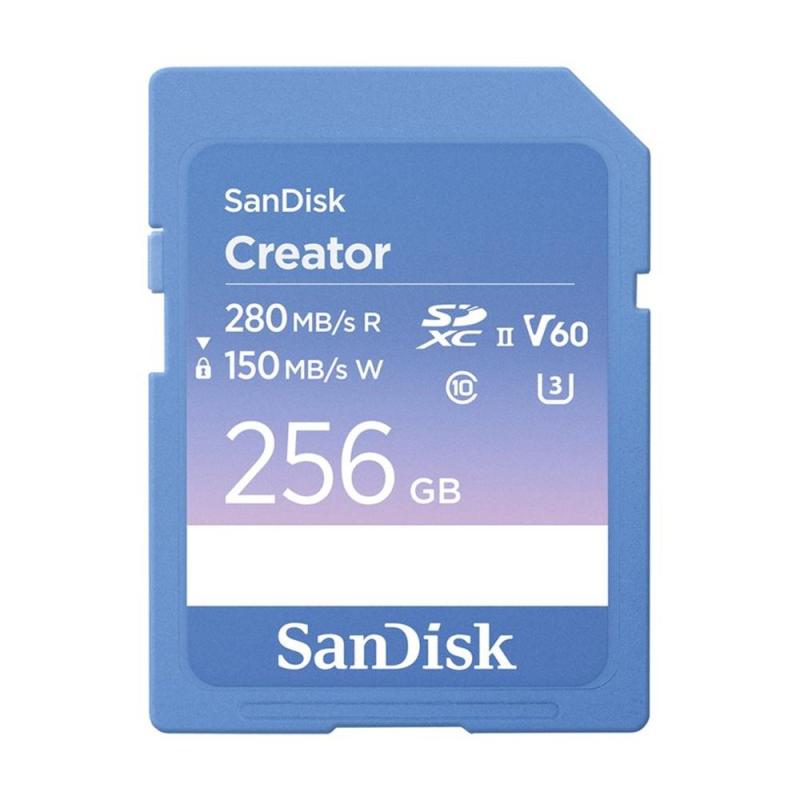Tarjeta memoria secure digital sdxc 256gb sandisk creator v60 clase 10 uhs - ii u3