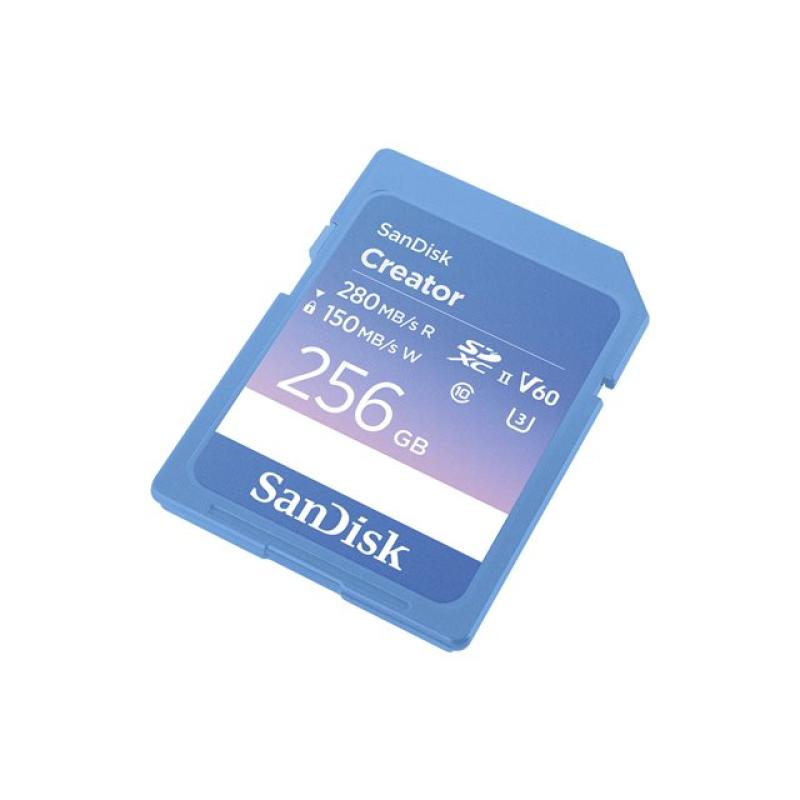 Tarjeta memoria secure digital sdxc 256gb sandisk creator v60 clase 10 uhs - ii u3