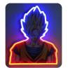 Goku mural neon 30 cm dragon ball z - Imagen 1