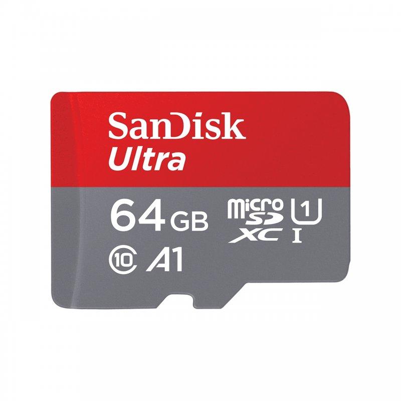 Tarjeta memoria micro secure digital sdxc + adaptador sandisk ultra - 64gb - clase 10 - sdxc - 120mb - s - Imagen 1