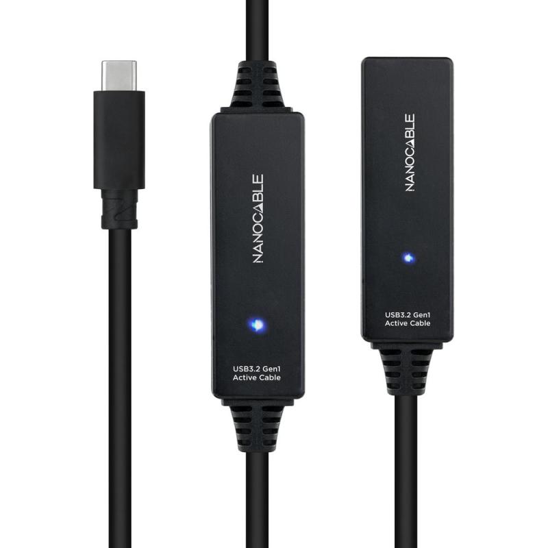 Cable prolongador nanocable con amplificador usb 3.2 gen1 usb - c - m - usb - c - h 10 m