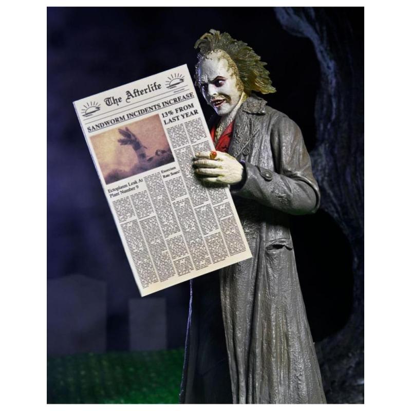 Ultimate beetlejuice tour guide the bio - exorcist scale action fig. 18 cm beetlejuice 1988