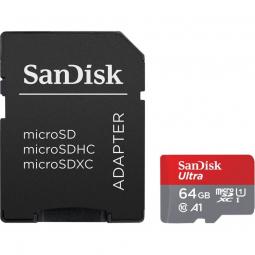 Tarjeta memoria micro secure digital sdxc + adaptador sandisk ultra - 64gb - clase 10 - sdxc - 120mb - s - Imagen 1