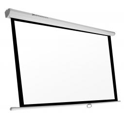 Pantalla manual videoproyector pared y techo phoenix 100´´ ratio 4:3 - 16:9 2m x 1.5m posicion ajustable - carcasa blanca - tela