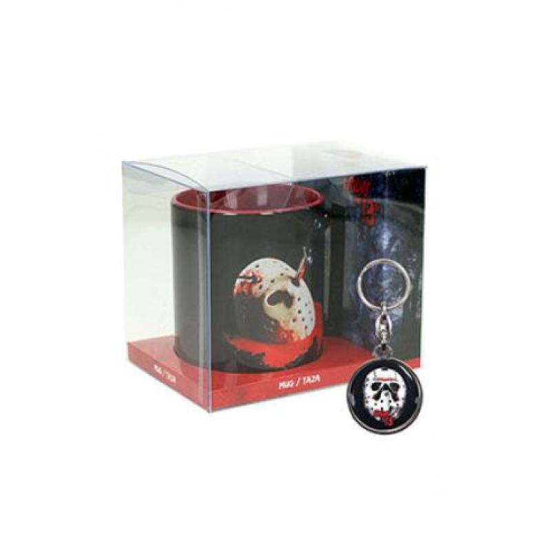 Poster mascara taza + regalo llavero metalico viernes 13