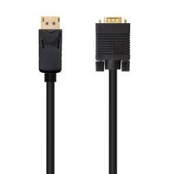 Cable conversor displayport a vga nanocable 5m macho - macho - negro