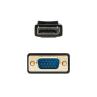 Cable conversor displayport a vga nanocable 5m macho - macho - negro