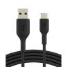 Cable usb tipo c a usb tipo a belkin 2m - macho - macho - negro