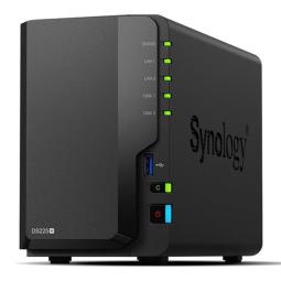 Servidor nas synology disk station ds225+ 2gb 2 bahias gigabit ethernet