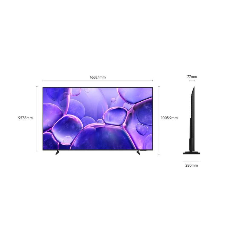 Tv samsung 75 pulgadas led 4k uhd - tu75u8005f - smart tv