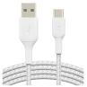Cable usb tipo c a usb tipo a belkin 3m - macho - macho - blanco - trenzado