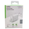 Cargador belkin wcb006vfwh 40w 2x usb tipo c blanco