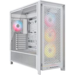 Caja ordenador gaming corsair frame 5000d rs atx argb cristal templado blanco