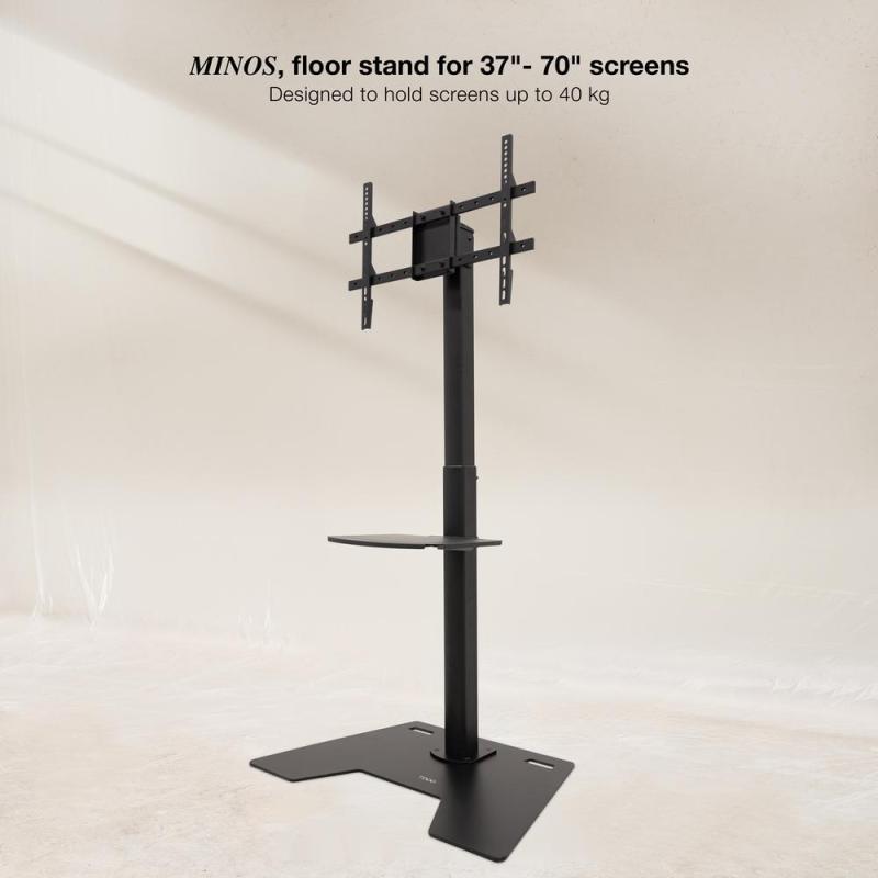 Soporte de suelo tooq para pantalla tv 37 pulgadas - 70 pulgadas fs2284m - b