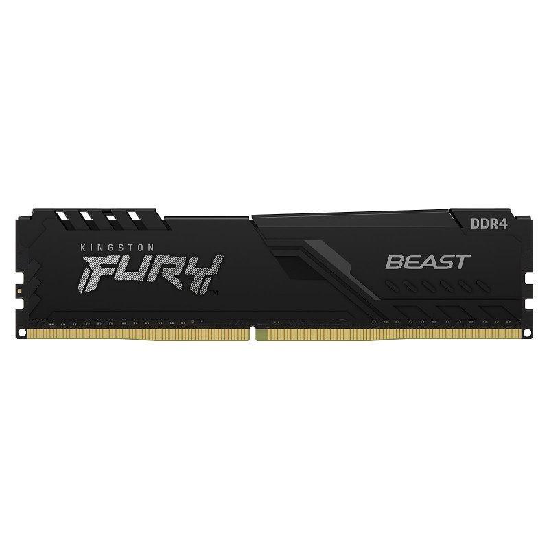 Memoria ddr4 16gb kingston - 2666mhz - pc4 21300 - fury beast negro - cl 16 - Imagen 1