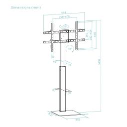 Soporte de suelo tooq para pantalla tv 37 pulgadas - 70 pulgadas fs2286m - b