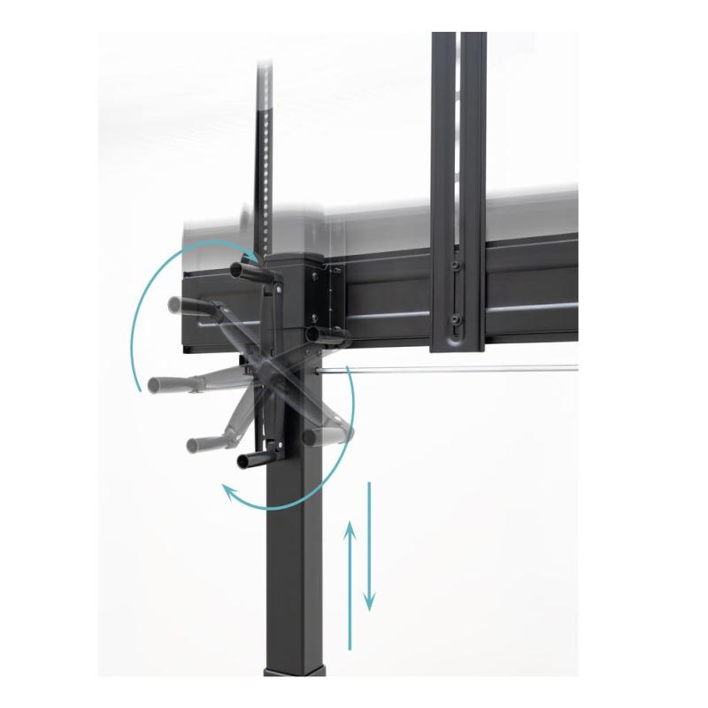 Soporte de suelo con ruedas tooq aquiles 60 pulgadas - 100 pulgadas fs20406hm - b