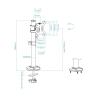 Soporte de mesa tooq 17 pulgadas - 32 pulgadas db1131tn - b negro