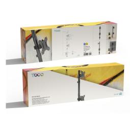 Soporte de mesa tooq 2 x 17 pulgadas - 32 pulgadas db1233tnv - b negro