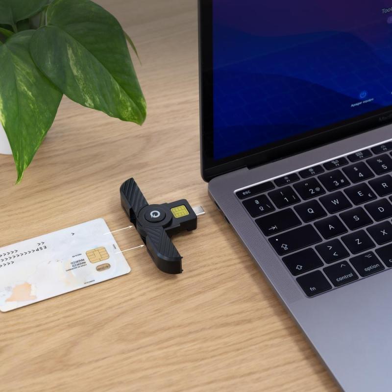 Lector dni usb tipo c tooq tqr - 3011b