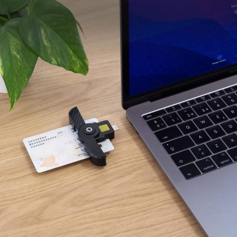 Lector dni usb tipo c tooq tqr - 3011b