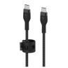 Cable usb tipo c belkin 2m - macho - macho - negro - trenzado