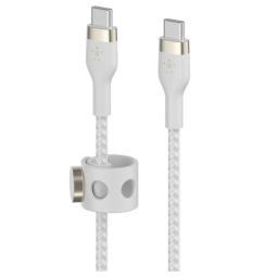 Cable usb tipo c belkin 3m - macho - macho - blanco - trenzado