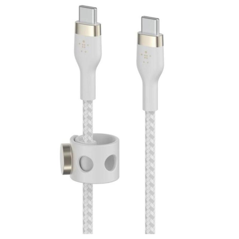 Cable usb tipo c belkin 3m - macho - macho - blanco - trenzado