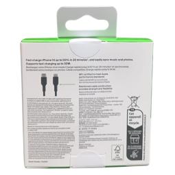 Cable lightning a usb tipo c belkin 2m - macho - macho - negro - trenzado