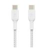 Cable usb tipo c belkin 2m - macho - macho - blanco - trenzado