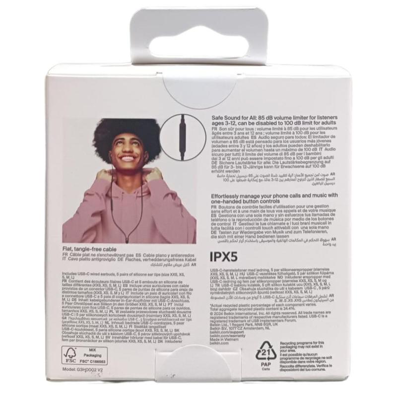 Auriculares belkin g3h0002hqbkv2 negro