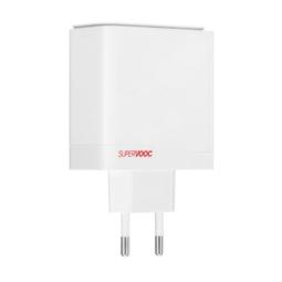 Cargador one plus supervoc 100w 1xusb tipo c 1x usb tipo a blanco