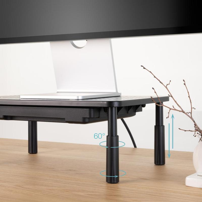 Elevador soporte de monitor tooq tqmr087 negro