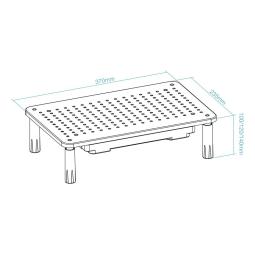 Elevador soporte de monitor tooq tqmr087 negro