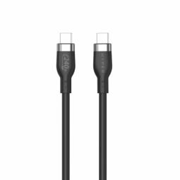 Cable usb tipo c hyper 2m - macho - macho - negro