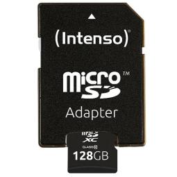 Tarjeta memoria micro sd intenso 128gb cl10 + adaptador sd