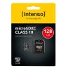 Tarjeta memoria micro sd intenso 128gb cl10 + adaptador sd