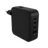 Cargador de pared hyper travel charger 100w 3x usb tipo c 1x usb tipo a negro